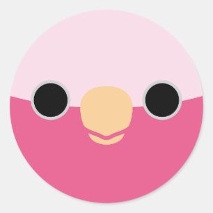 The face of a Galah Classic Round Sticker