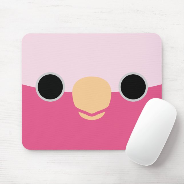 The face of a Galah Mouse Mat (With Mouse)