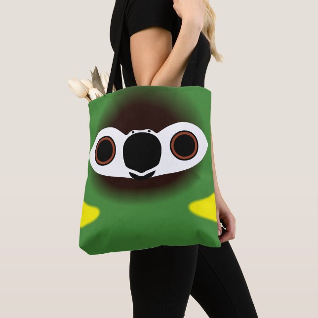 The face of a Golden-collared macaw Tote Bag (Close Up)