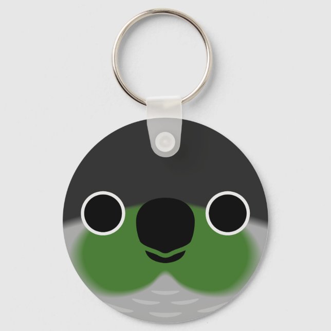 The face of a Green-cheeked parakeet Key Ring (Front)