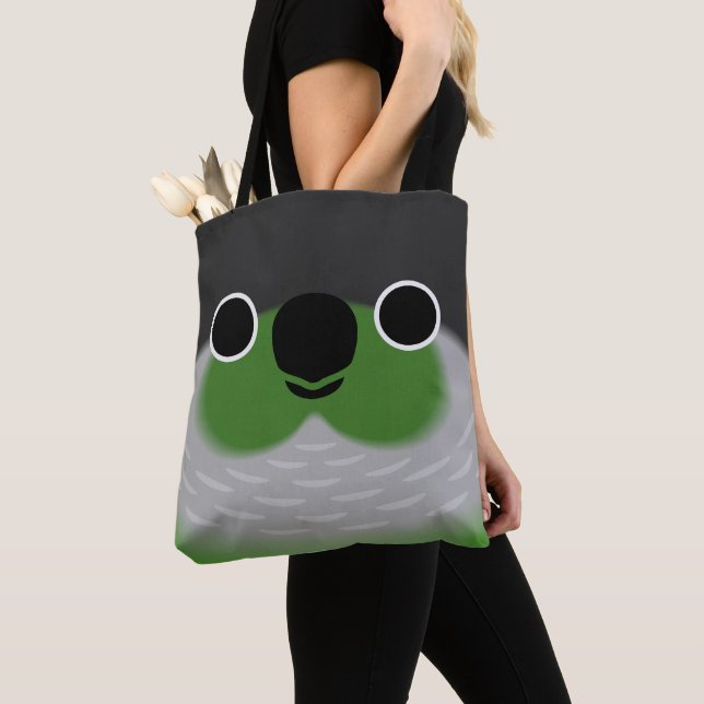 The face of a Green-cheeked parakeet Tote Bag (Close Up)