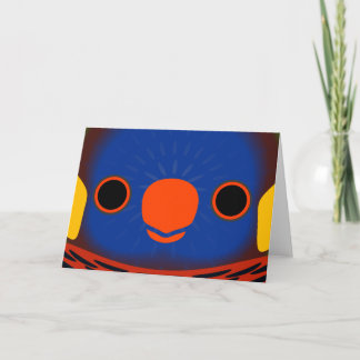 The face of a Massena's Lorikeet Card