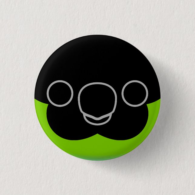 The face of a Nanday parakeet 3 Cm Round Badge (Front)