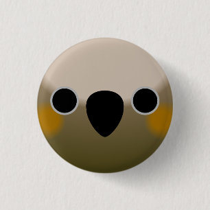 The face of a New Zealand kākā 3 Cm Round Badge