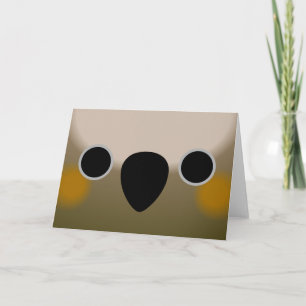 The face of a New Zealand kākā Card