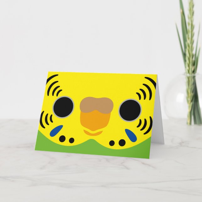 The face of a normal female budgie card (Front)