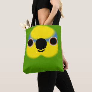 The face of a Orange-winged amazon Tote Bag