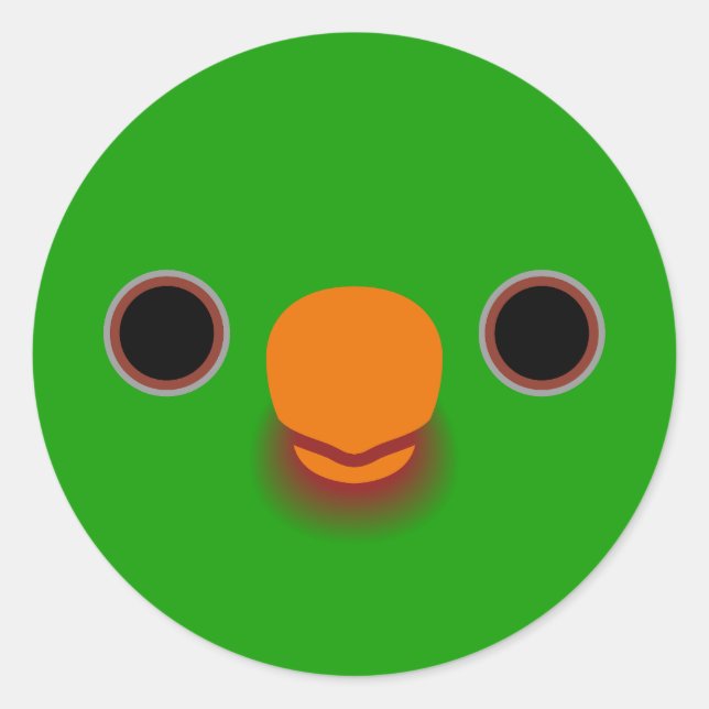 The face of a Palm lorikeet Classic Round Sticker (Front)