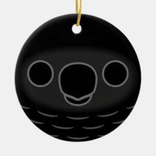 The face of a Pesquet's parrot Ceramic Tree Decoration
