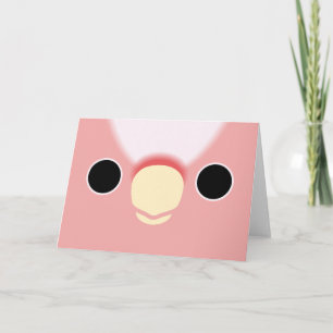 The face of a Pink Cockatoo Card