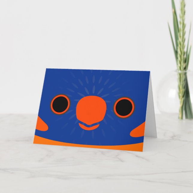 The face of a Red-collared lorikeet Card (Front)