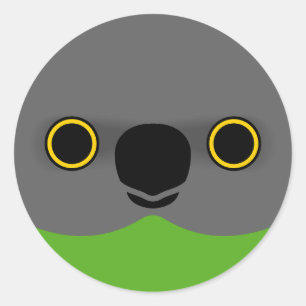 The face of a Senegal Parrot Classic Round Sticker