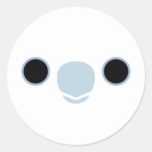 The face of a Solomons cockatoo Classic Round Sticker