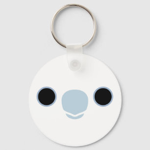 The face of a Solomons cockatoo Key Ring