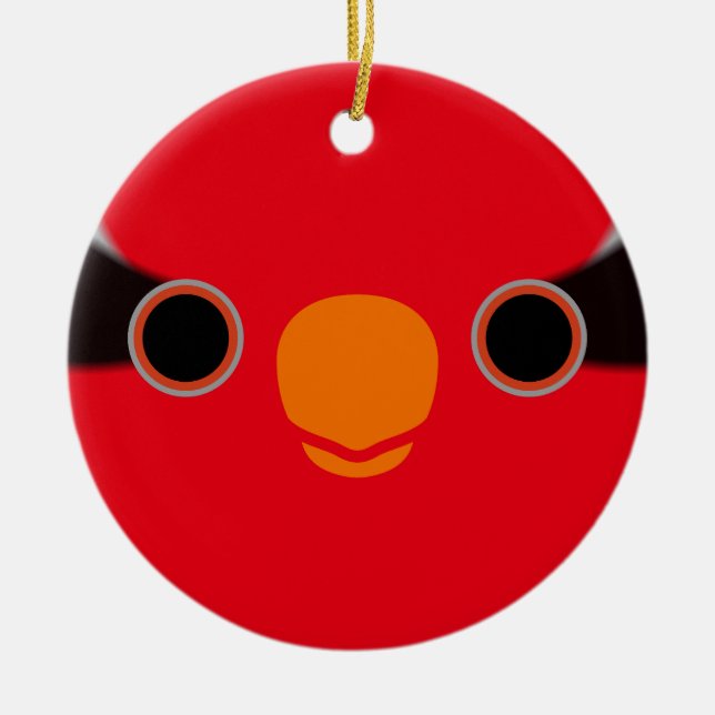 The face of a Stella's lorikeet Ceramic Tree Decoration (Front)