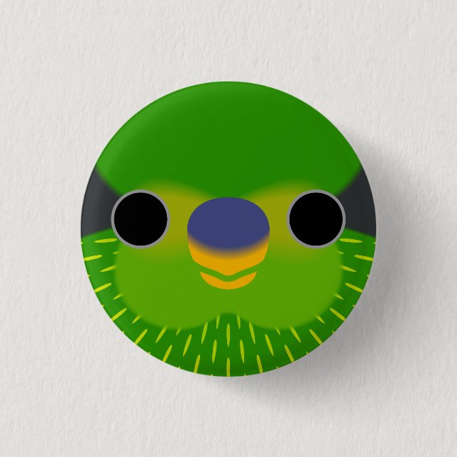 The face of a Striated lorikeet 3 Cm Round Badge (Front)
