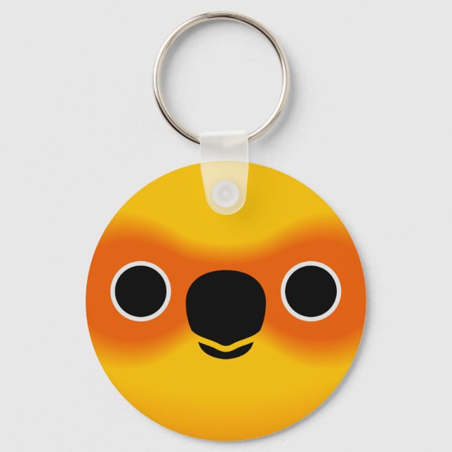 The face of a Sun Conure Key Ring (Front)