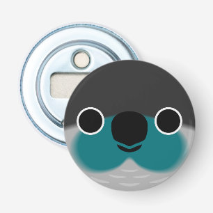 The face of a Turquoise Green-cheeked parakeet Bottle Opener