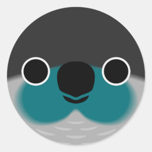 The face of a Turquoise Green-cheeked parakeet Classic Round Sticker