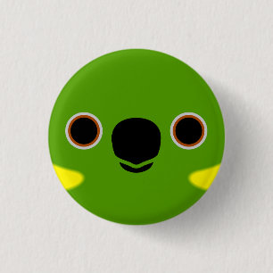The face of a Yellow-naped amazon 3 Cm Round Badge