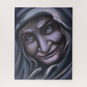 the face of an old witch jigsaw puzzle
