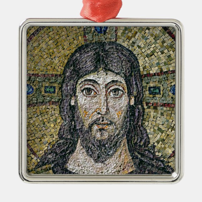 The face of Christ Metal Tree Decoration (Front)