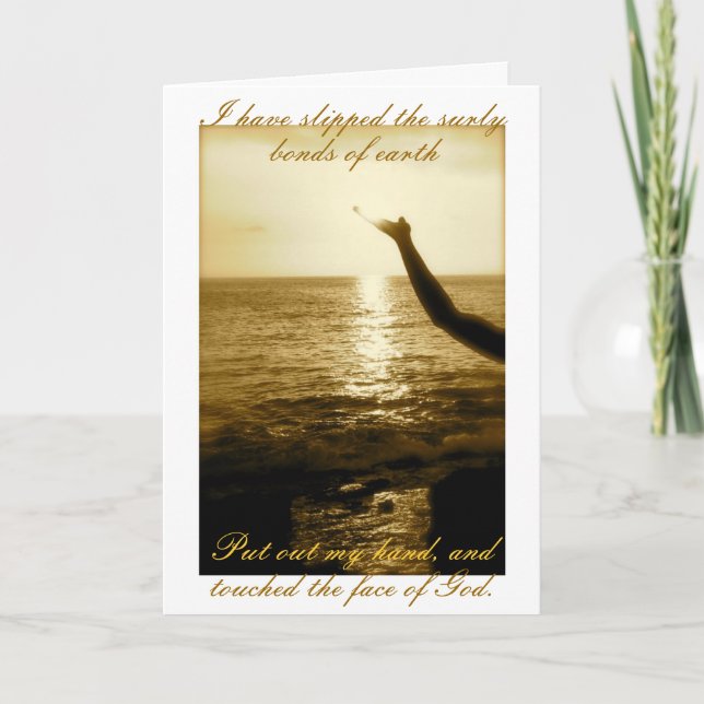 The Face of God - consolation and sympathy Card (Front)