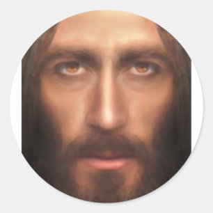 The face of Jesus Classic Round Sticker