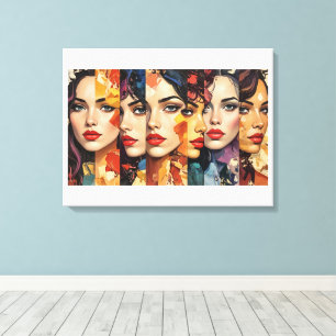 The faces of Beauty Canvas Print