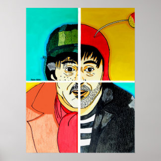 The faces of Chespirito Poster
