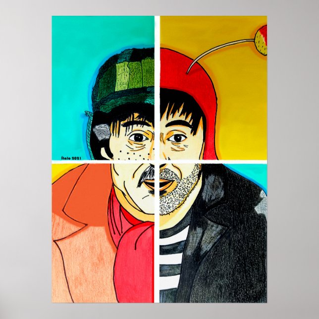 The faces of Chespirito Poster (Front)