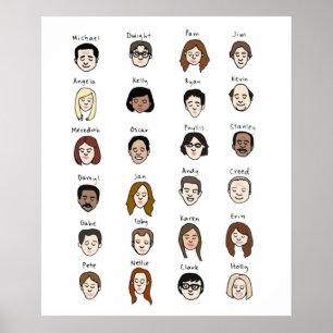 The Faces of The Office Poster