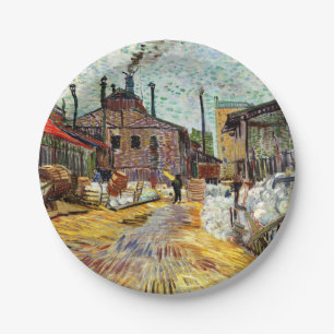 The Factory (1887) by Vincent Van Gogh Paper Plate
