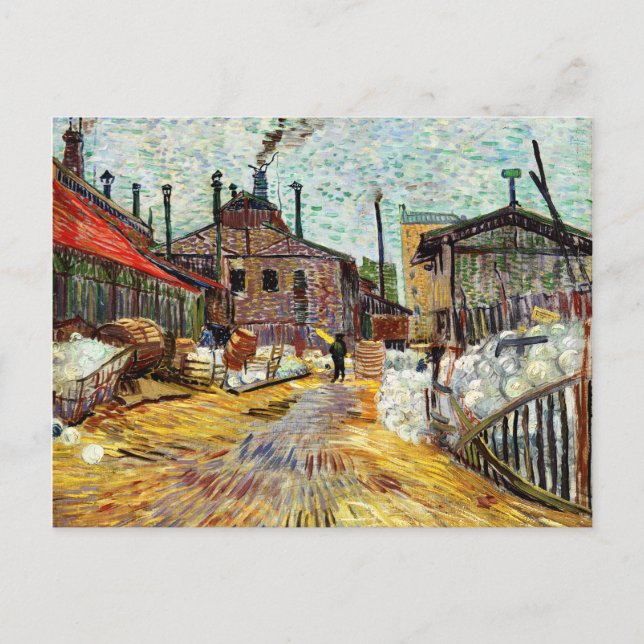 The Factory (1887) by Vincent Van Gogh Postcard (Front)