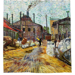 The Factory (1887) by Vincent Van Gogh Shower Curtain