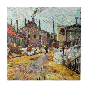 The Factory (1887) by Vincent Van Gogh Tile