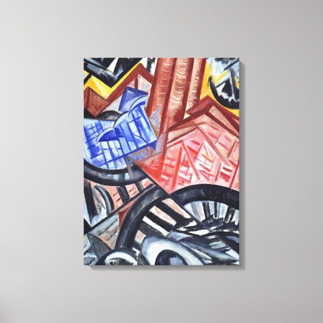 The Factory and the Bridge Canvas Print (Front)