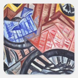 The Factory and the Bridge Square Sticker