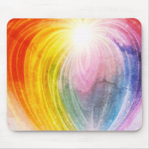The Faded Heart of Love on a Thick Laptop Mouse Mat