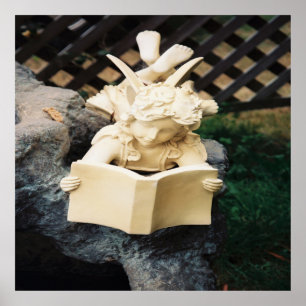 The Faerie reading at a Koi pond....... Poster