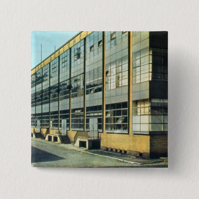 The Fagus Shoe Factory, designed by Walter Gropius 15 Cm Square Badge (Front)