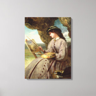 The Fair Amateur, 1862 Canvas Print