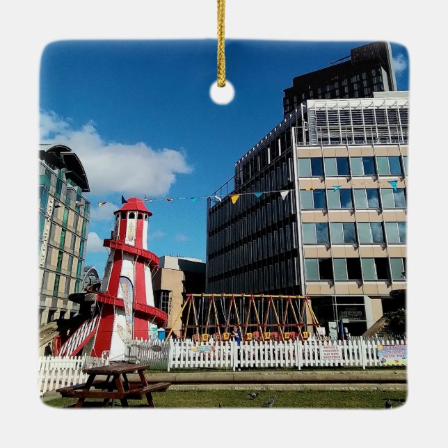 The fair, city centre ceramic ornament (Back)