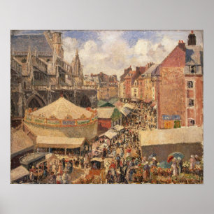 The Fair in Dieppe, Sunny Morning, 1901 Poster