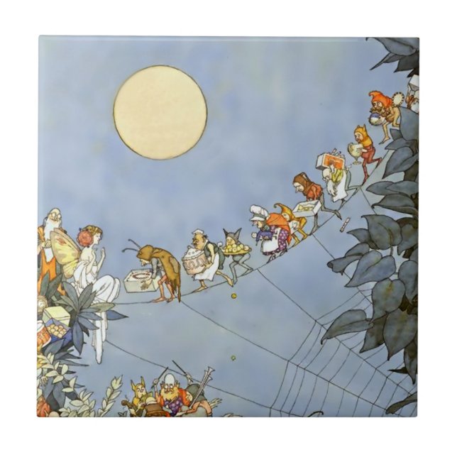 “ The Fairies Birthday” by Heath Robinson Tile (Front)
