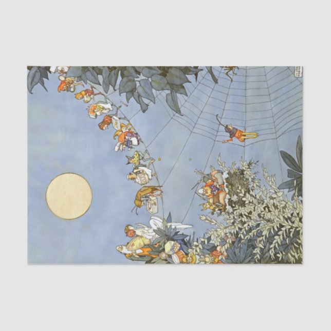 “ The Fairies Birthday” by Heath Robinson Tissue Paper (Front)