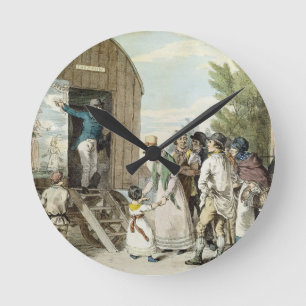The Fairs: The Show, c.1821 (colour litho) Round Clock