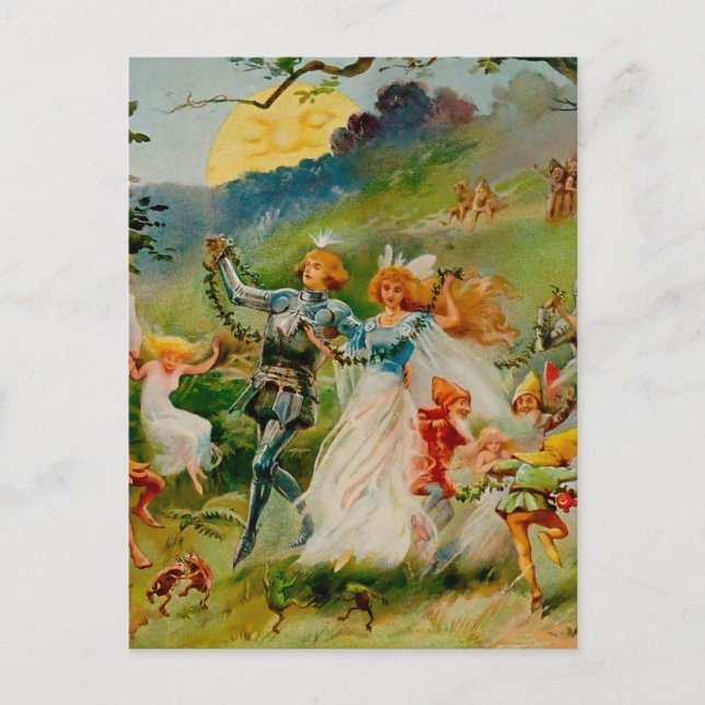 “The Fairy Dance” by ES Hardy Postcard (Front)