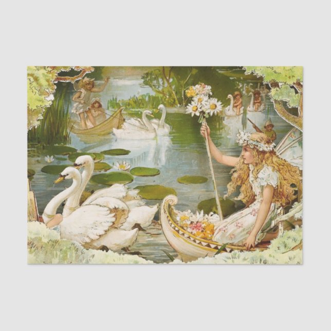 “The Fairy Lake” by E S Hardy Tissue Paper (Front)