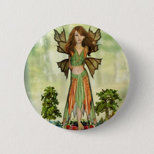 The Fairy of Nature 6 Cm Round Badge (Front)